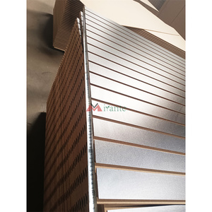 Panneaux en aluminium MDF rainurés rainurés de style industriel moderne Panneaux de fibres de bois Mur de latte décoratif Mur de latte pour l'affichage de magasin de meubles - Product Image 6