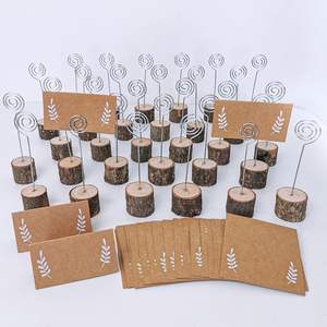 Feuilles de <span class=keywords><strong>laurier</strong></span> blanc cartes de Table en papier Kraft cartes de nom vierges tente Table Place carte pour réception de mariage - Product Image 5