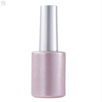 Bouteilles en verre rose transparentes de 15 ml pour huile à ongles de luxe, avec bouchon pinceau, personnalisables avec logo, pour gel UV, contenants vides