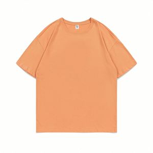 Design Custom Summer Short Sleeve <b>T</b>-shirt Pure Cotton Men's Loose Top Round Neck Solid Color <b>T</b>-shirt - Product Image 6