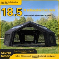 Tente Gonflable Modulaire 18.5 - Station Centrale à Quatre Saisons - Tissu Coton Imperméable Mono-couche 185 - Tente de Camping à Montage Rapide