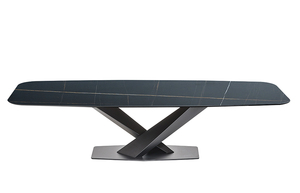 Mộc Mạc khai hoang thiêu kết đá <span class=keywords><strong>trestle</strong></span> cơ sở phong cách Pháp bàn ăn - Product Image 5