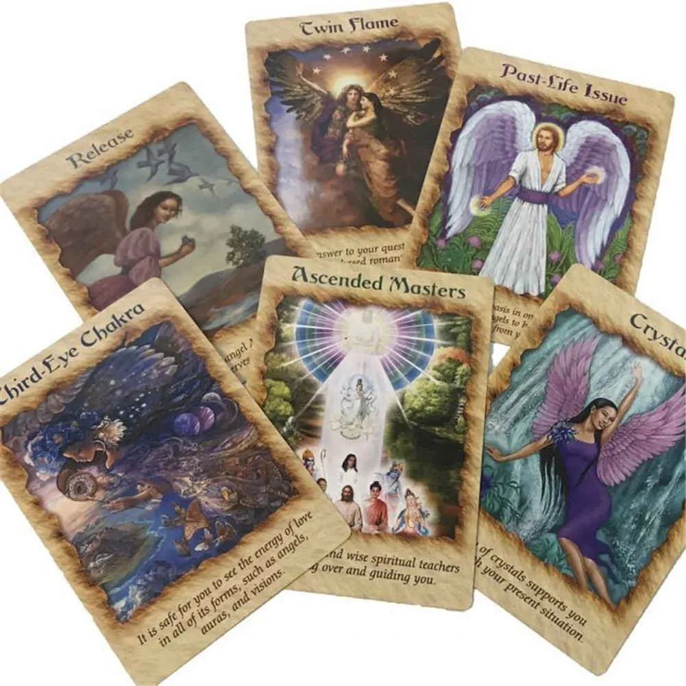 Kartu Tarot Permainan Dek Versi Inggris Angel Terapi Oracle Tarot untuk Permainan Menyenangkan Permainan Permainan Meja Hiburan