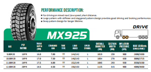 Neumático para Camión MARVEMAX 10.00R20 con Capacidad de Carga, Precios Competitivos - Product Image 3