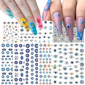 2025 Hor Collection échantillon gratuit mauvais œil 3D auto-adhésif sorcière ongles décalcomanies bricolage en plastique Nail Art fournitures - Product Image 1