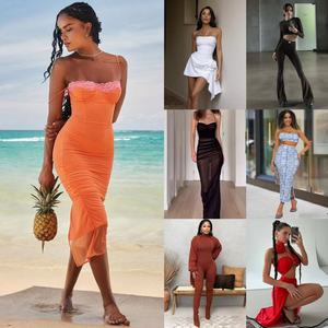 Abiti all'ingrosso da donna all'ingrosso in cotone-lino in misto tunica Maxi abiti per Boutique/Resort pronto per ordini all'ingrosso direttamente in fabbrica - Product Image 4