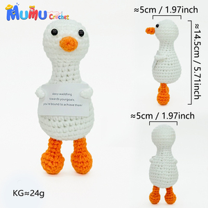 Bambola di Oca all'Uncinetto Personalizzata, Fatta a Mano, in Cotone Ecologico, Divertente Animale di Supporto Emotivo, Regalo di Compleanno per Donne - Product Image 2