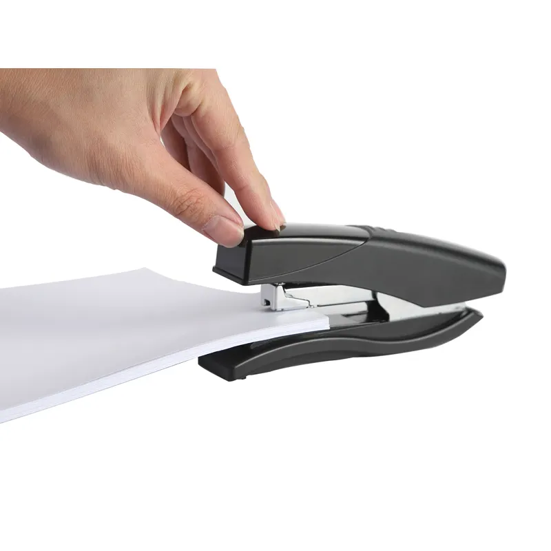Stapler Plastik Besar Dibuat Khusus Khusus Grosir Stapler Manual Desktop Kecepatan Tinggi Hitam Stapler Kertas