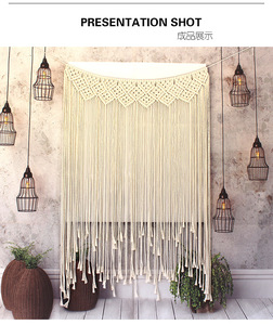 Soggiorno <span class=keywords><strong>macramè</strong></span> tenda arazzo fatto a mano sfondo di nozze per Boho battesimo di nozze festa decorazione - Product Image 6