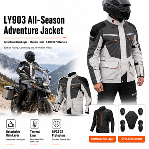 เสื้อแจ็คเก็ตมอเตอร์ไซค์วิบาก รุ่น LY903A สำหรับการเดินทางและการขับขี่มอเตอร์ไซค์แบบผจญภัย - Product Image 1