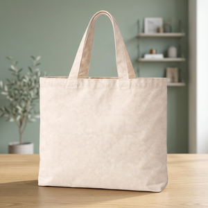 Sac fourre-tout en toile écologique à prix abordable pour femmes, sac de shopping et de voyage réutilisable avec doublure en polyester, fabriqué au Bangladesh - Product Image 1