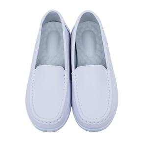 Zapatos de Enfermera Cómodos para Mujer, Color Blanco Sólido de Verano, Suela Plana con Características Antideslizantes, Resistentes al Olor y Transpirables - Product Image 1