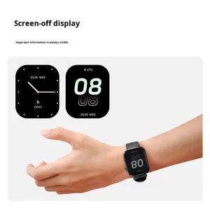 Reloj Inteligente <span class=keywords><strong>GTS8</strong></span> con Pantalla AMOLED de 1.95 Pulgadas, Correa de Silicona Cuadrada, Batería de Larga Duración, Resistente al Agua, para Deportes y Monitoreo de Salud - Product Image 3