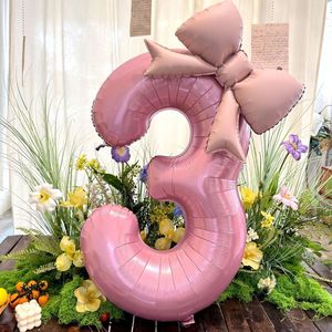 Balloon chụp ảnh Balloon số màu hồng với Balloon chụp ảnh Balloon trang trí sinh nhật đạo cụ Trang trí nền tiệc - Product Image 3