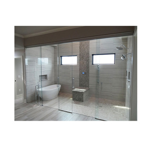 8mm di spessore vetro temperato doccia schermo con cornice pieghevole <span class=keywords><strong>porta</strong></span> per il <span class=keywords><strong>bagno</strong></span> dell'hotel moderno quadrato Design - Product Image 2