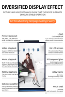 OEM ODM 75 Inch Full HD Anti-Glare Indoor Vertical LCD Ad Display Software Digital Signage Kiosk Cloud-Based CMS Retail Store