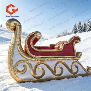 Decoración Navideña Inflable para Exteriores, Santa en Trineo Inflable Gigante Personalizado - Product Image 4