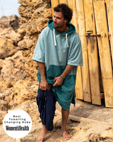 Poncho de surf à capuche personnalisé pour adultes et enfants, serviette de bain à manches courtes pour la plage, la natation et la plongée, robe de change avec capuche