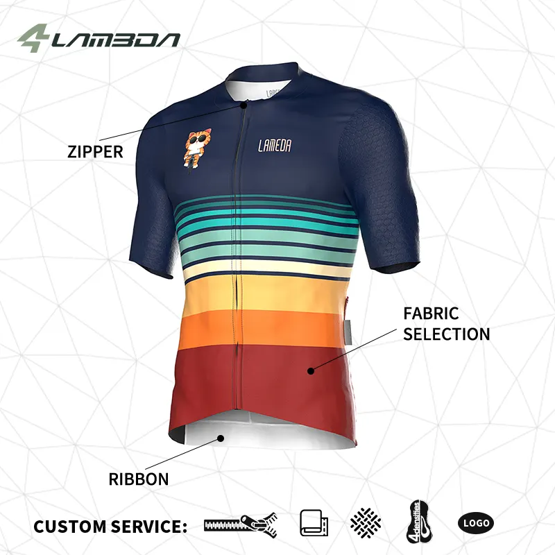 LAMEDA Label pribadi bersepeda tim balap pakaian sepeda Triathlon setelan Jersey Maillot Ropa Ciclismo Jersey bersepeda setelan