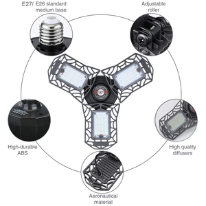 Plafonnier <span class=keywords><strong>LED</strong></span> moderne à vente chaude, indice de protection IP65, angle réglable, luminaire déformable pour <span class=keywords><strong>sous</strong></span>-<span class=keywords><strong>sol</strong></span>, garage, atelier, entrepôt - Product Image 3