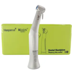 ทันตกรรม Implant Handpiece 20:1 Low Speed Contra มุมสีเขียวแหวนลดไม่มีไฟเบอร์ออปติก E-Type เชื่อมต่อไฟฟ้ามอเตอร์