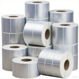 Rollo <span class=keywords><strong>de</strong></span> Etiquetas Térmicas Directas Plateadas <span class=keywords><strong>de</strong></span> 50 mm <span class=keywords><strong>de</strong></span> Ancho, Resistentes al Agua, a los Arañazos y al Desgaste, Personalizables, Material PET, para Supermercados y Tiendas <span class=keywords><strong>de</strong></span> Comestibles - Product Image 4