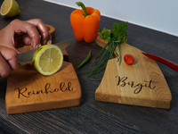 Tabla de Cortar de Madera Personalizada para Parejas, Grabada, Ecológica, en Forma de Corazón, con Caja de Regalo para Aniversario de Bodas