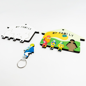 Decoración de San Valentín, Regalos para Bebés de 100 Días, Llaveros de MDF Creativos para Sublimación - Product Image 6