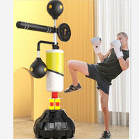 Sac de frappe vertical personnalisé pour entraînement de boxe, cible de réaction fitness, sac de sable vertical en PU robuste 360