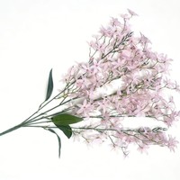 Orchidée artificielle en soie faite à la main à 5 tiges, Oncidium dansant, pour décorations de mariage, d'hôtel et de maison