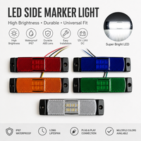 Nouveau feu de signalisation latéral LED ENSAITE DH-079 pour camion, remorque, bateau, bus, VTT 12V 24V