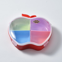 Plateau à fruits en forme de pomme grille couvercle maison salon Table basse boîte de rangement en plastique pour collations bonbons graines de melon fruits secs
