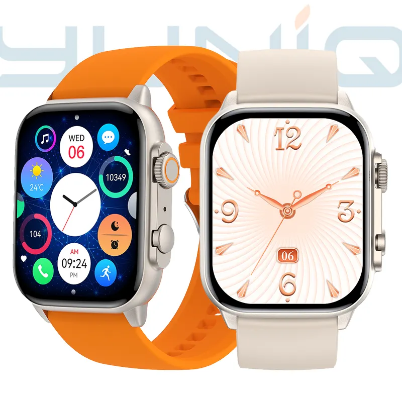 Yuniq Amoled Hartslagmeter Bt Call Fitness Tracker Diy Watch Face Waterdichte Trending Producten 2023 Nieuwe Aankomst Horloge Hk95