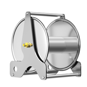 Heavy Duty Portable Haute Pression Rétractable Montage <span class=keywords><strong>Mural</strong></span> Ménage En Acier Inoxydable En Métal Jardin <span class=keywords><strong>Arrosage</strong></span> <span class=keywords><strong>Tuyau</strong></span> En Métal Bobine Chariot - Product Image 4