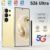 Smartphone S26 Ultra de 7.7 Pulgadas con 22GB+2TB, Deca Core, Pantalla LCD de 144Hz, 5G Global, Android 15, Desbloqueado, Doble SIM, Batería de 8000mAh para Juegos
