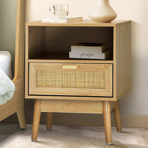Mesa de Noche Moderna de <span class=keywords><strong>Madera</strong></span> Blanca con 2 Cajones al por Mayor 2023 - Product Image 5