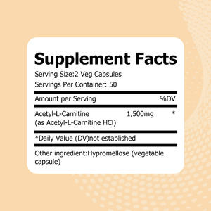 Suplementos Adelgazantes con Logotipo Personalizado para Adultos, Cápsulas Halal de Acetil L-Carnitina, Apoyo para la Función Cerebral y Nerviosa, Potenciador del Metabolismo - Product Image 2