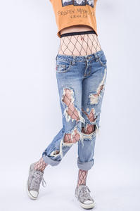 Vente en gros de bas/collants Sexy pour femmes, résille à grandes mailles scintillantes, entrejambe ouvert, collants strass - Product Image 6