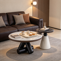 Table basse géométrique ultra-cristalline minimaliste italienne, luxe léger, style moderne et simple, pour salon, petit appartement, en marbre