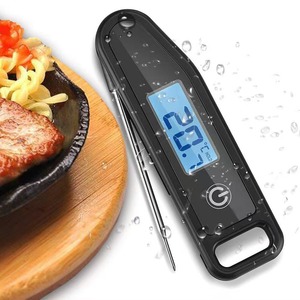Digital Remote Wireless Foldable Pro Food Kitchen Oven Thermometer Probe for BBQ Oven Meat <b>Timer</b> Temperature Manually Set - Product Image 3