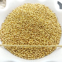 Perles de rocaille rondes en verre argentées et dorées de 2 mm, 3 mm, 4 mm pour la fabrication de bijoux et bracelets DIY en gros