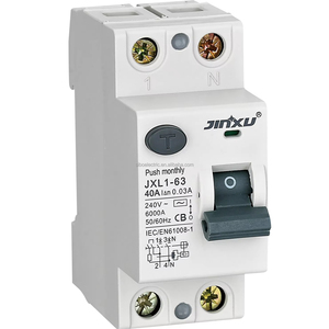 <span class=keywords><strong>Disjoncteur</strong></span> différentiel électronique série JXL1-63 AC ELCB 2 pôles 40A 63A 30mA 100mA 300mA RCD RCCB - Product Image 1