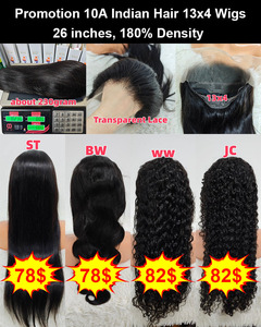 78$ Per Piece Promotion 13x4 Transparent Full <b>Lace</b> Frontal Long <b>Wigs</b> 26inch Straight Curly 10A Grade Indian Hair Remy Hair <b>Wigs</b> - Product Image 4