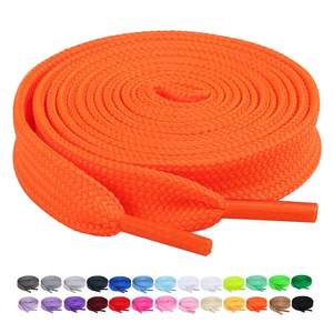 Lacets de chaussures de sport en polyester épais à double couche personnalisés, lacets de baskets colorés en gros - Product Image 5