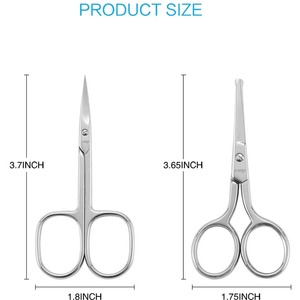 Ciseaux à ongles de 3,5 pouces en acier inoxydable pour femmes, ciseaux de beauté pour le maquillage et la coupe des ongles - Product Image 6