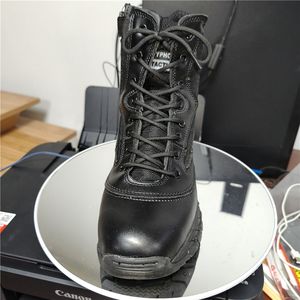 Bottes tactiques respirantes TSB10 en cuir noir et kaki, bottes tactiques Typhoon, bottes de jungle pour zones chaudes - Product Image 4