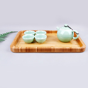 Plateau de service rectangulaire en bambou Youju, coins arrondis, écologique, pour thé, vaisselle, maison, hôtel, restaurant. - Product Image 3