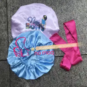 Accessoire pour cheveux, Bonnet en soie douce, sèche-cheveux, fermeture en Satin de styliste, sac pour cheveux, logo personnalisé