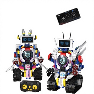 Robot LED 5 in 1 con Controllo Remoto e APP, Compatibile con Mini Blocchi da Costruzione, Programmabile a Quattro Canali, Giocattolo Educativo STEM, Tracciamento Percorso - Product Image 1