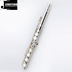 2023 Jingying Music 16 agujeros cerrados E-key curvado especial cobre blanco plateado <span class=keywords><strong>flauta</strong></span> - Product Image 5